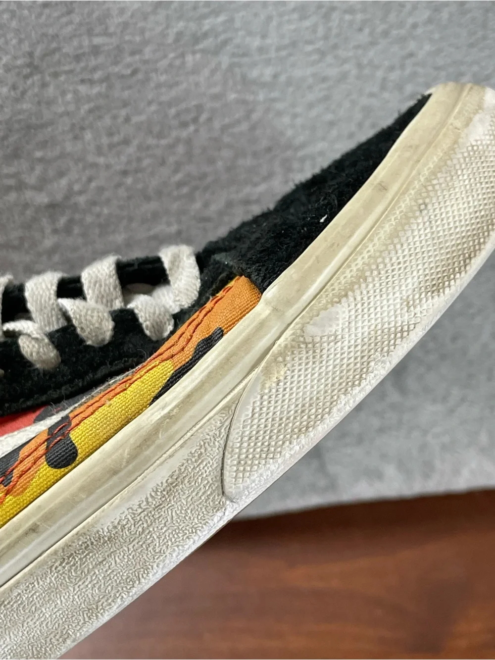 Vans Orange Camo Canvas Suede Skate Shoes MENS 4 Women’s 5.5 500714 Used Worn